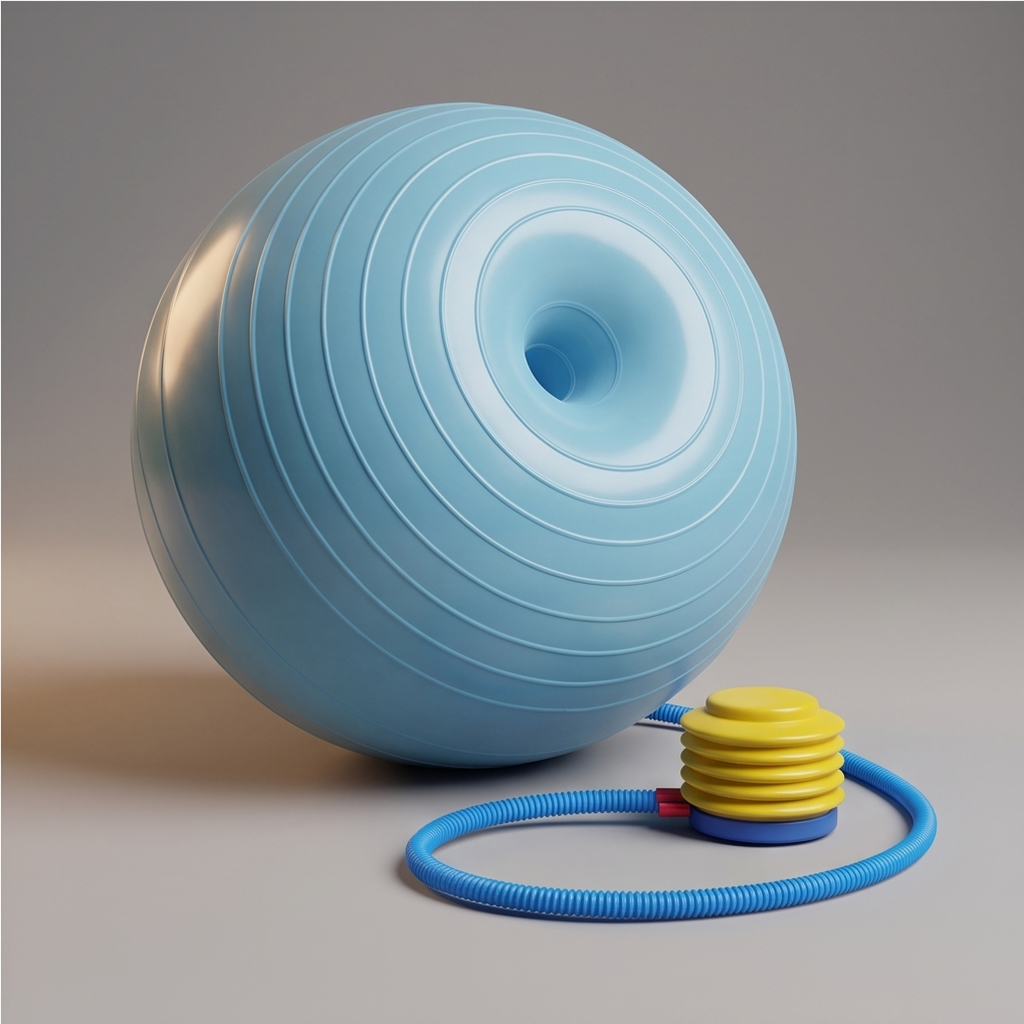 Inflatable Donut Balance Ball - angled view